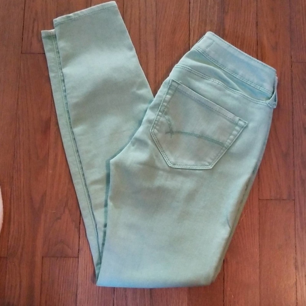Pacsun skinny Jeans seafoam green mid rise
